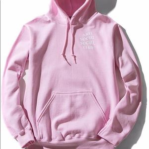 Anti Social Social Club Pink Hoodie